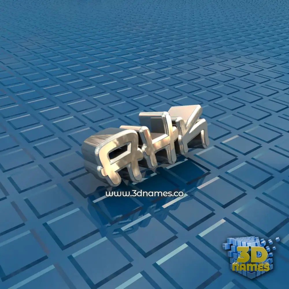 ahk in Blue Bling style - 3D name wallpaper
