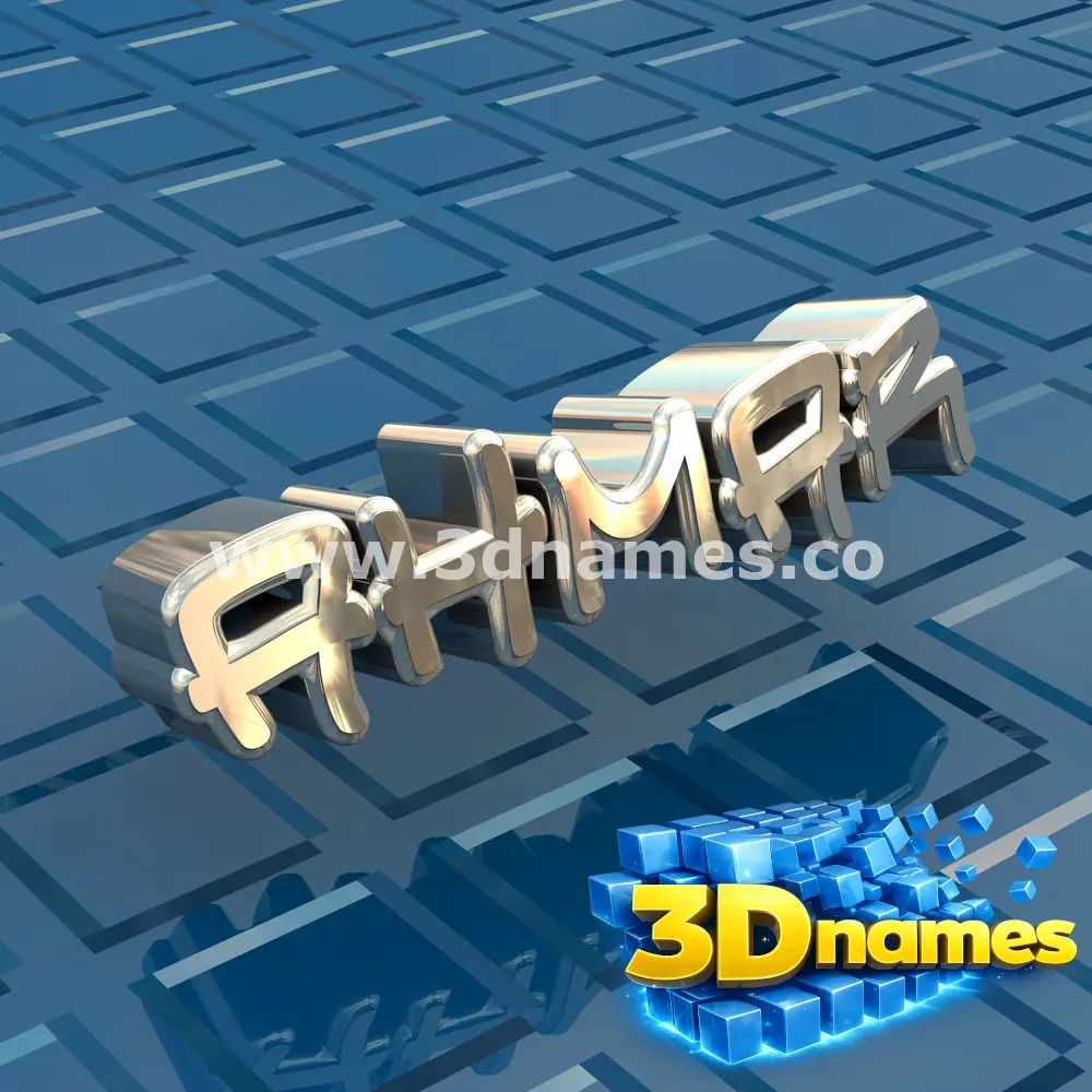 ahmar in Blue Bling style - 3D name wallpaper