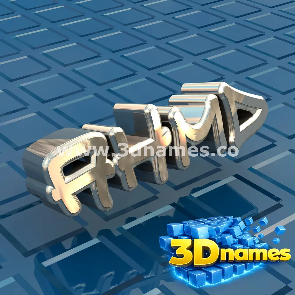 ahmd in Blue Bling style - 3D name wallpaper