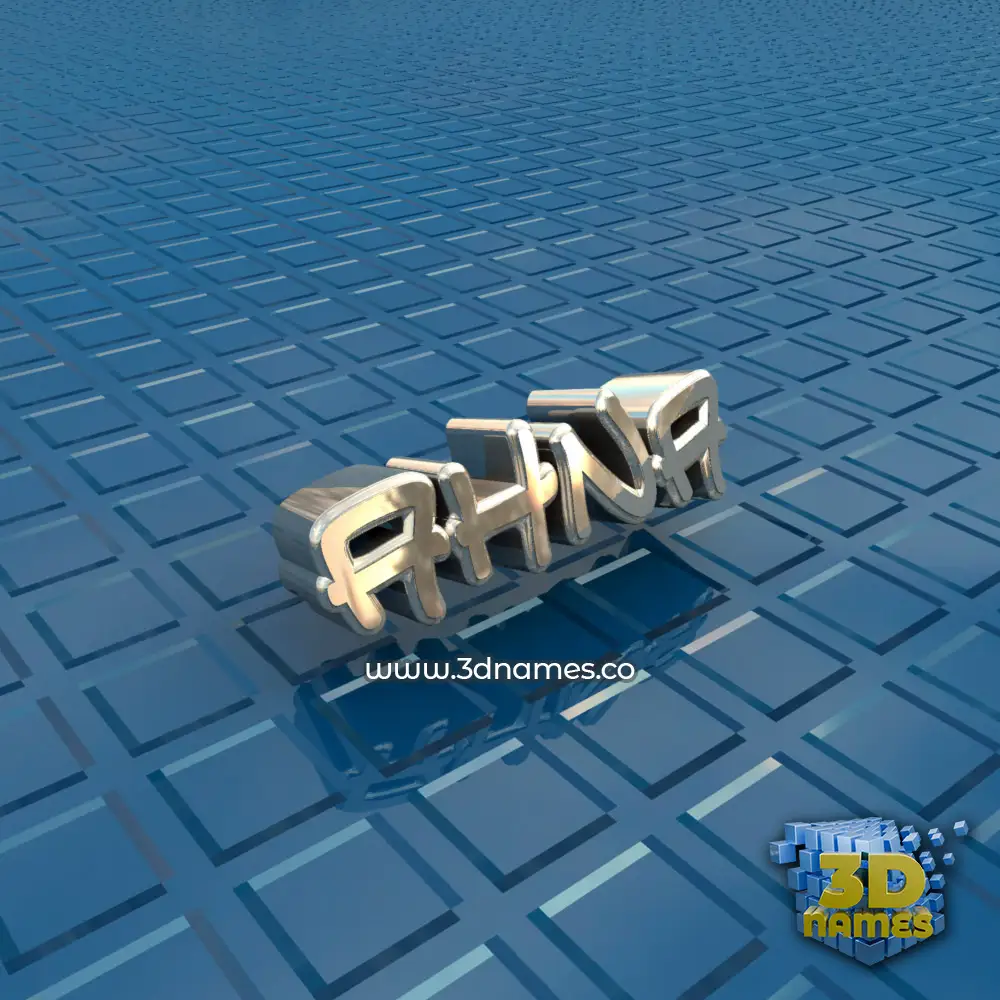 ahna in Blue Bling style - 3D name wallpaper