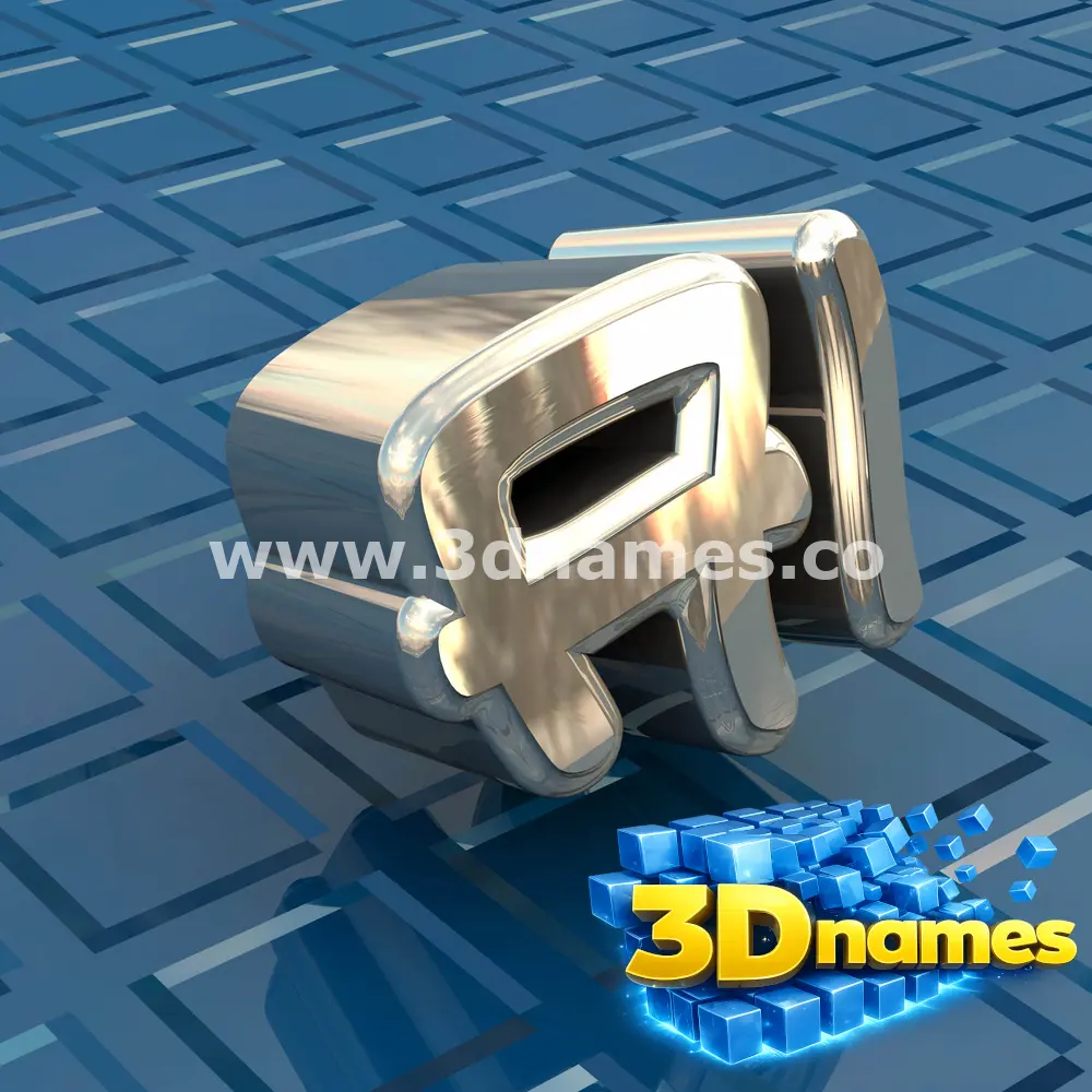 ai in Blue Bling style - 3D name wallpaper