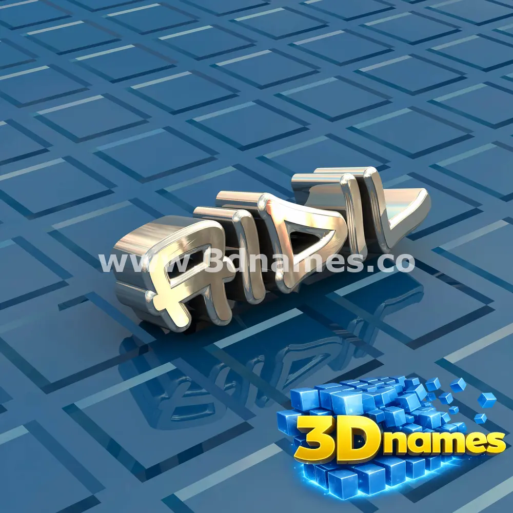aidil in Blue Bling style - 3D name wallpaper