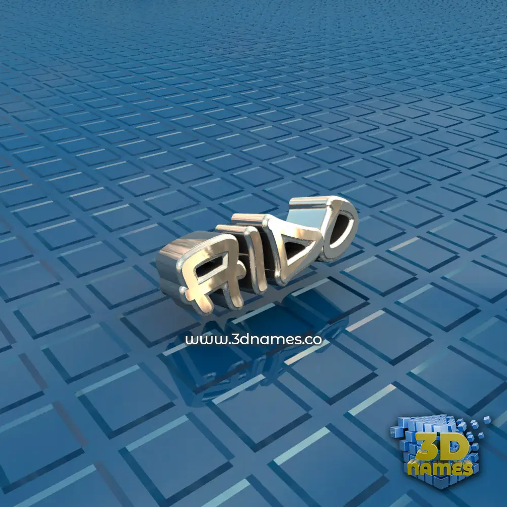 aido in Blue Bling style - 3D name wallpaper