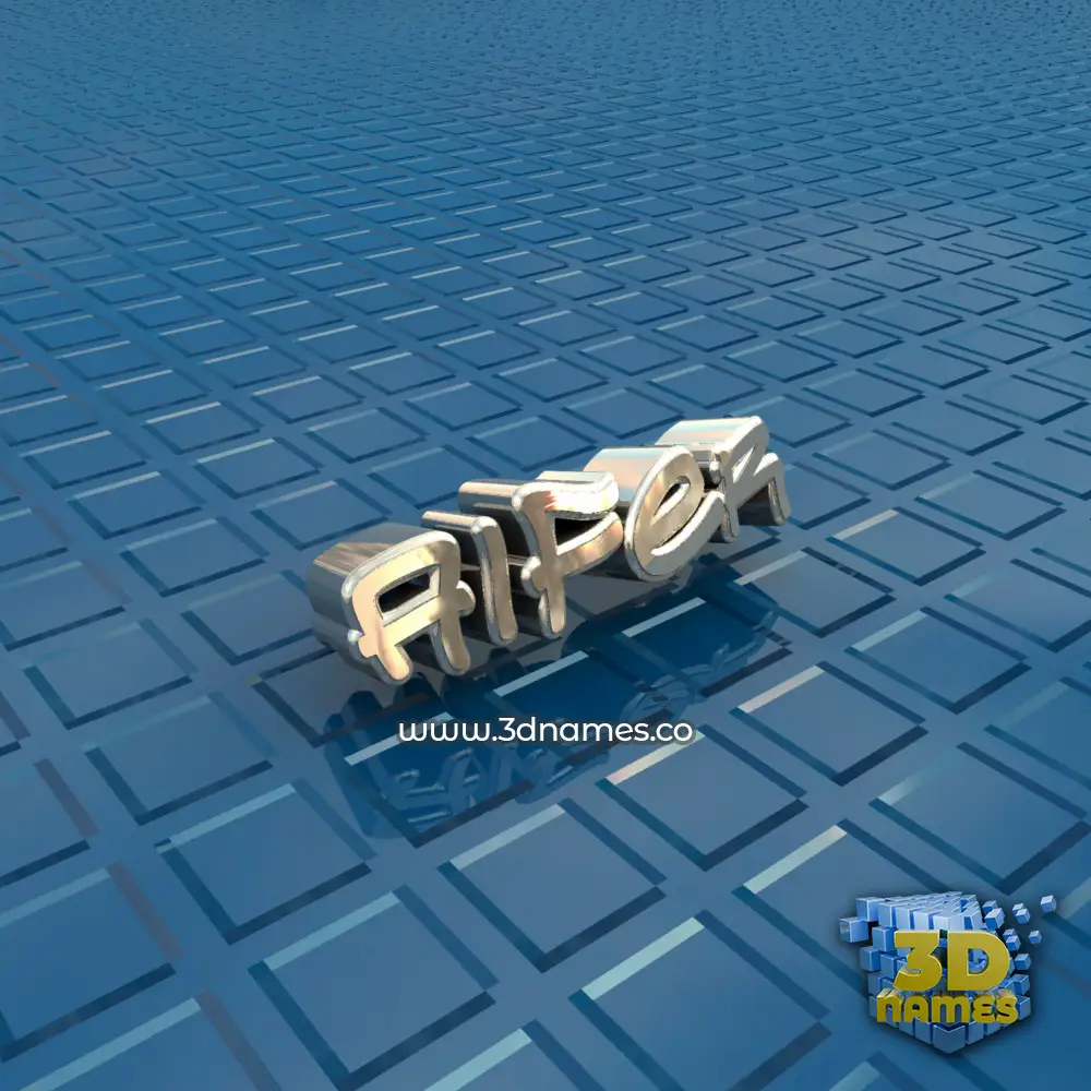 aifer in Blue Bling style - 3D name wallpaper