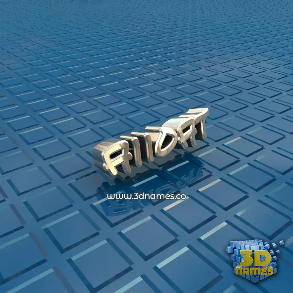 aiioat in Blue Bling style - 3D name wallpaper