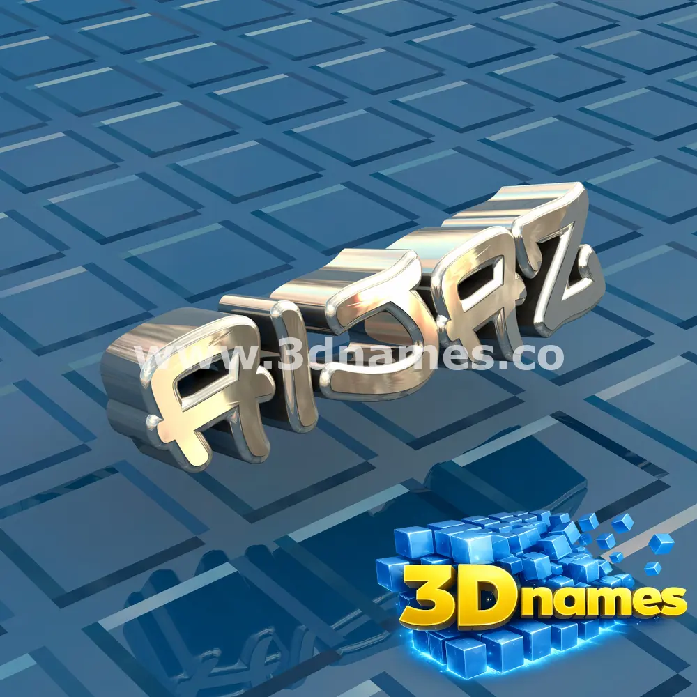 aijaz in Blue Bling style - 3D name wallpaper