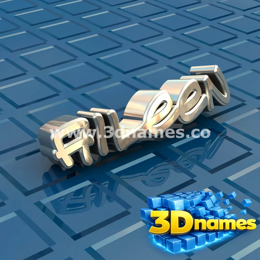 aileen in Blue Bling style - 3D name wallpaper