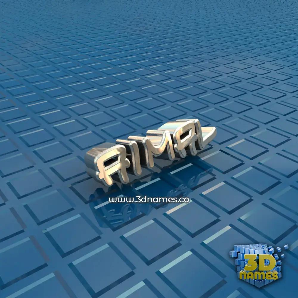 aimal in Blue Bling style - 3D name wallpaper