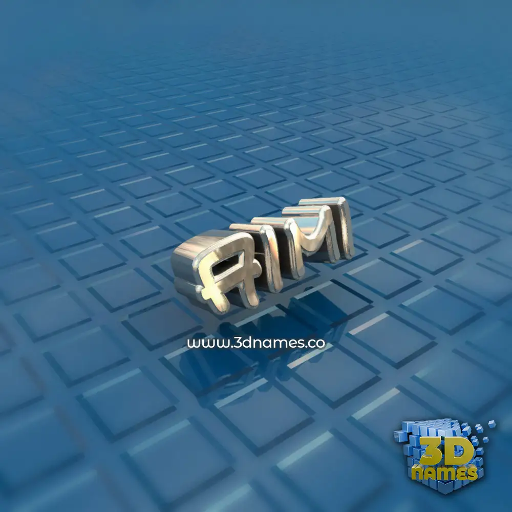 aimi in Blue Bling style - 3D name wallpaper