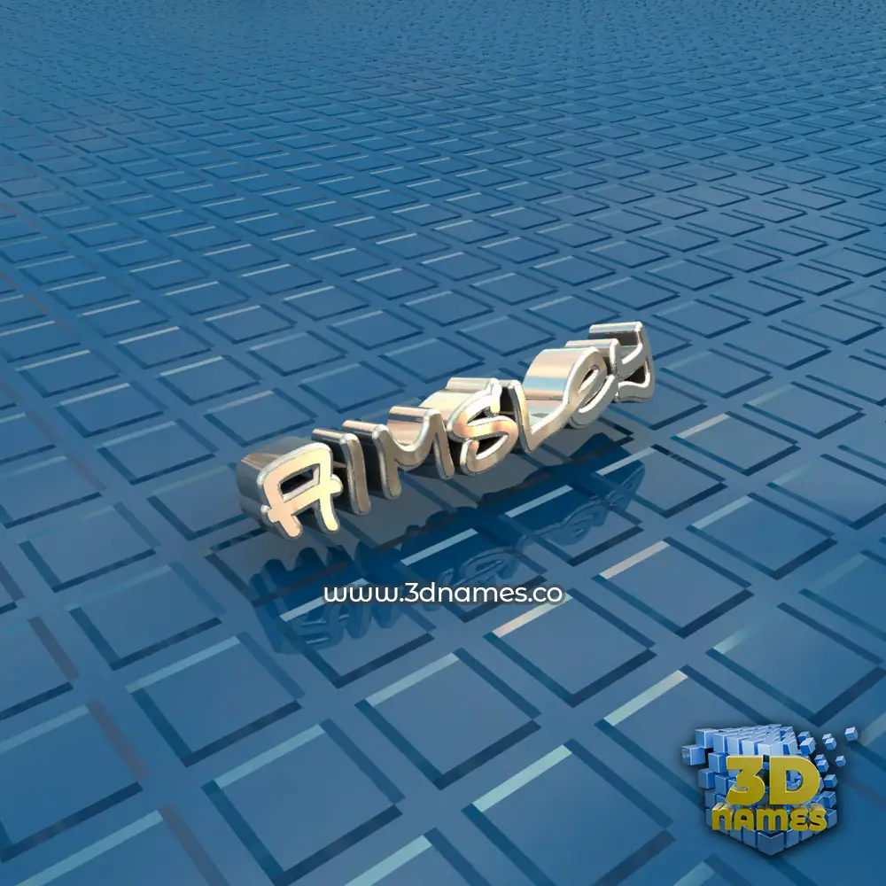aimsley in Blue Bling style - 3D name wallpaper