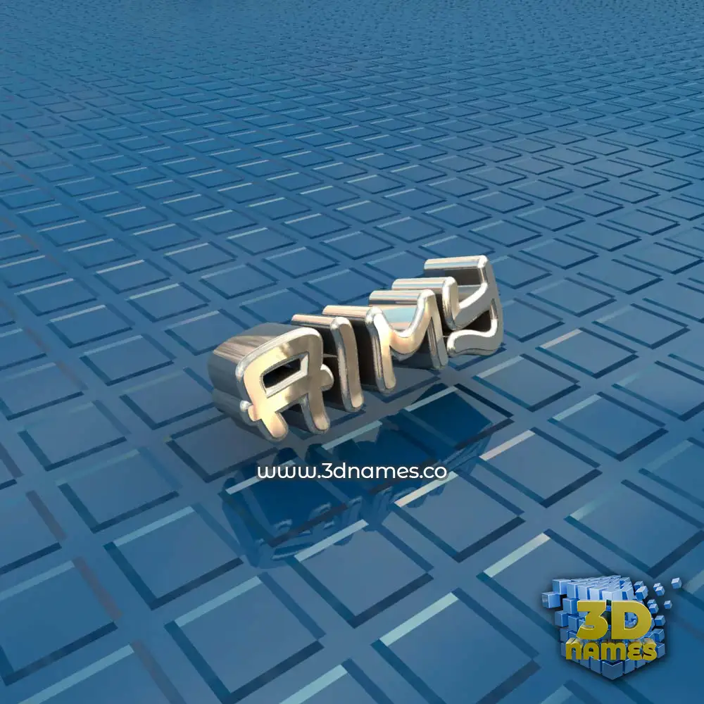 aimy in Blue Bling style - 3D name wallpaper