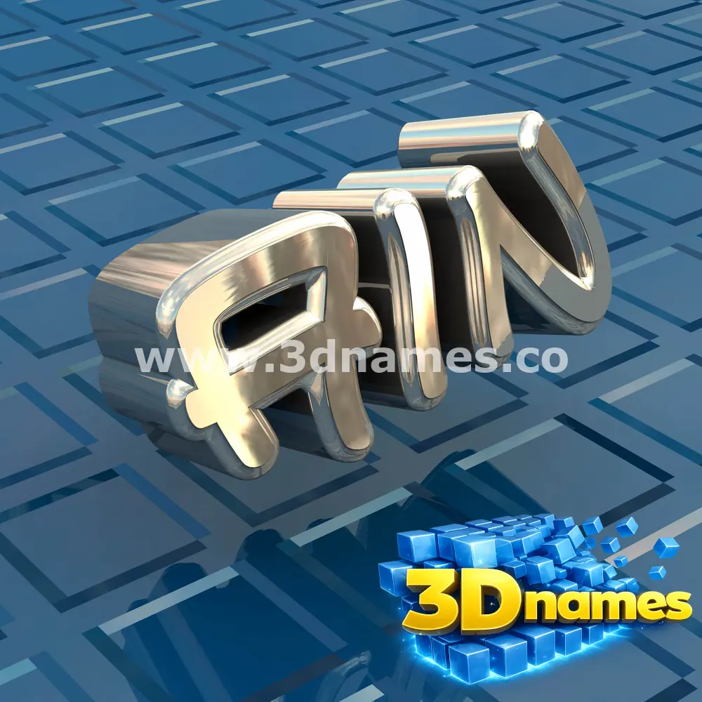ain in Blue Bling style - 3D name wallpaper