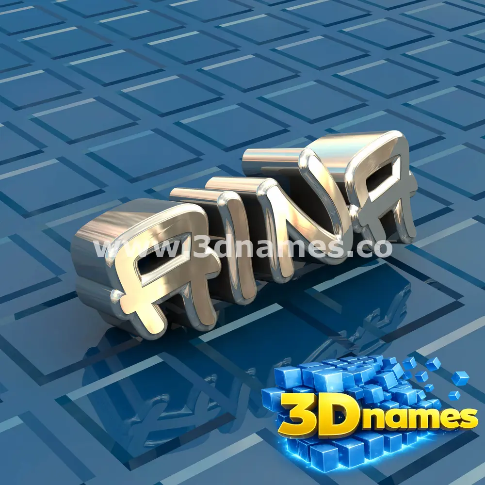 aina in Blue Bling style - 3D name wallpaper