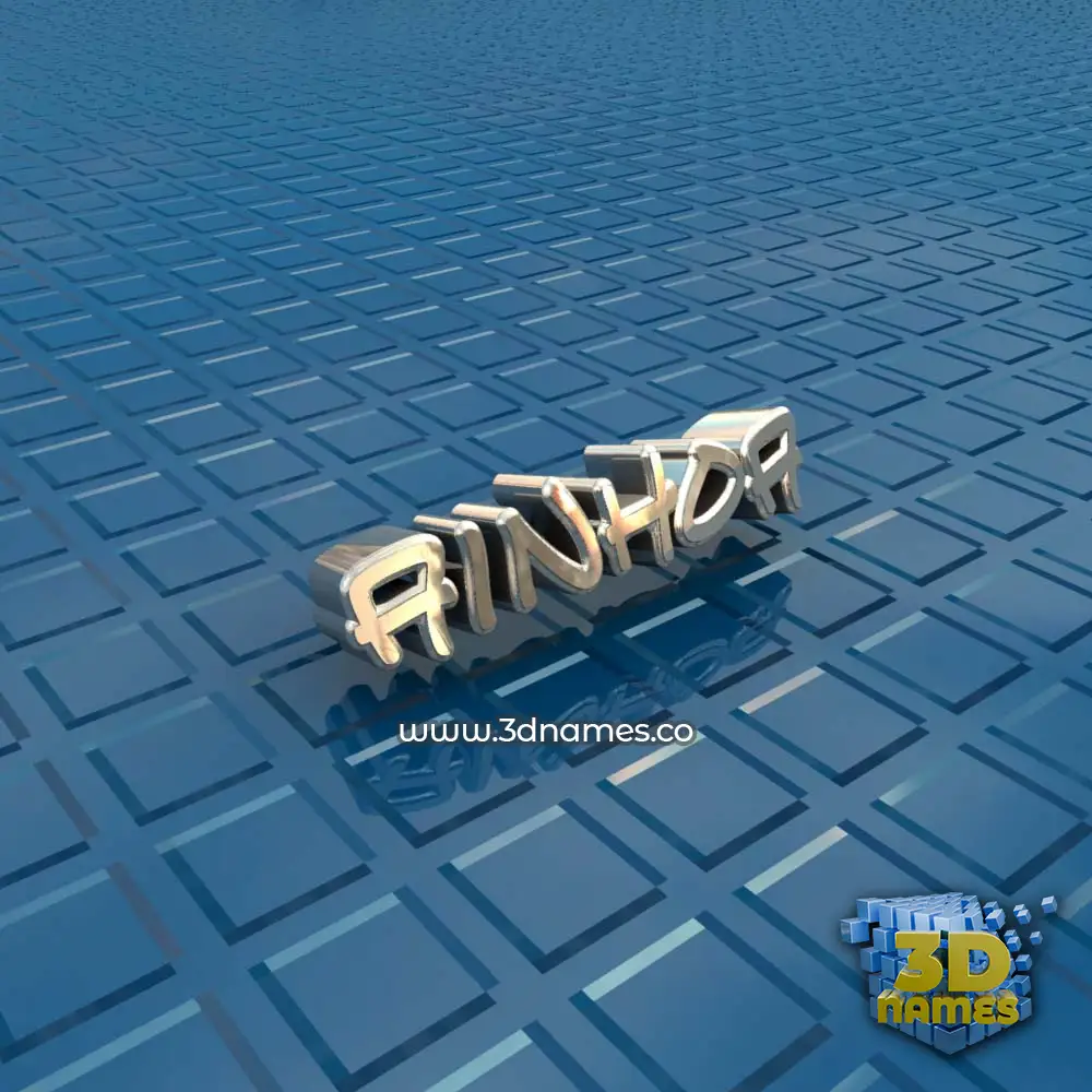 ainhoa in Blue Bling style - 3D name wallpaper