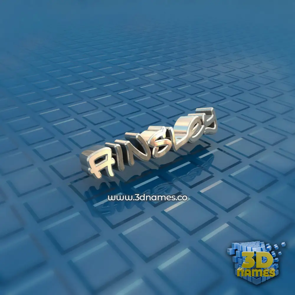 ainsley in Blue Bling style - 3D name wallpaper