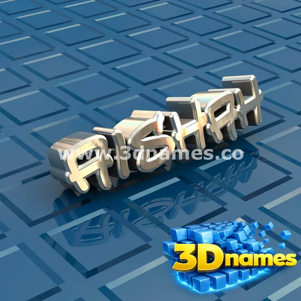 aishah in Blue Bling style - 3D name wallpaper
