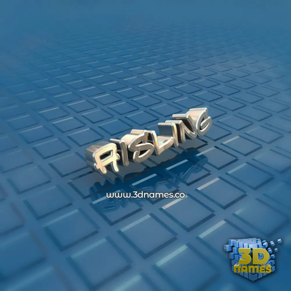 aisling in Blue Bling style - 3D name wallpaper
