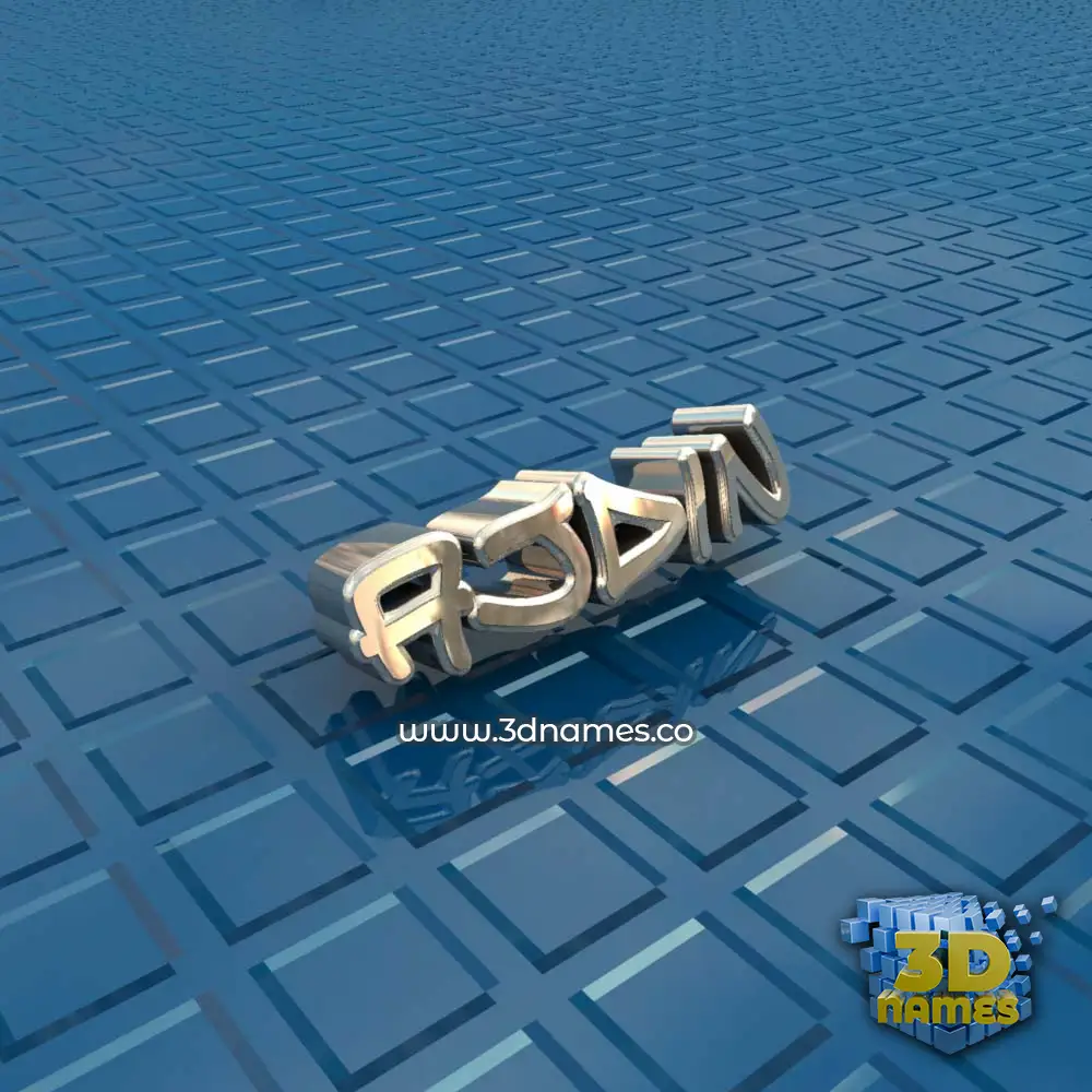ajdin in Blue Bling style - 3D name wallpaper