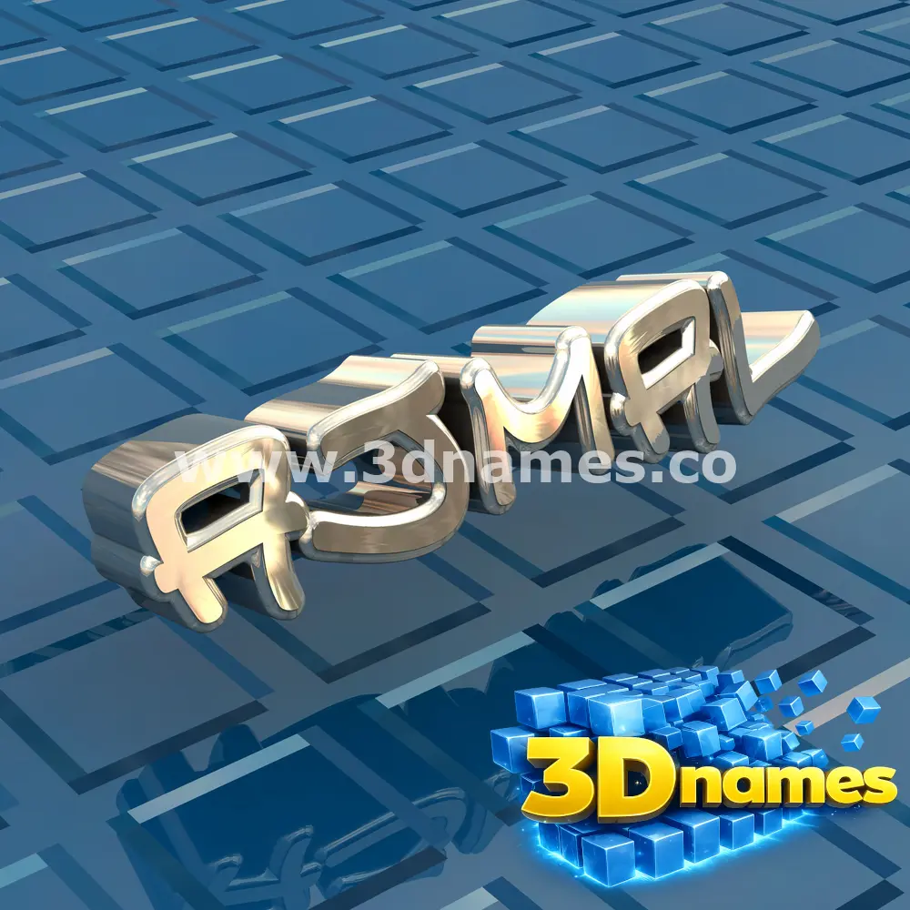ajmal in Blue Bling style - 3D name wallpaper