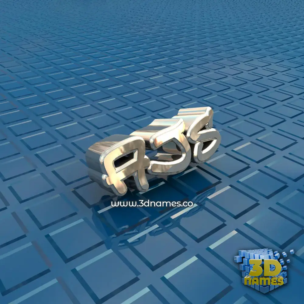 ajs in Blue Bling style - 3D name wallpaper