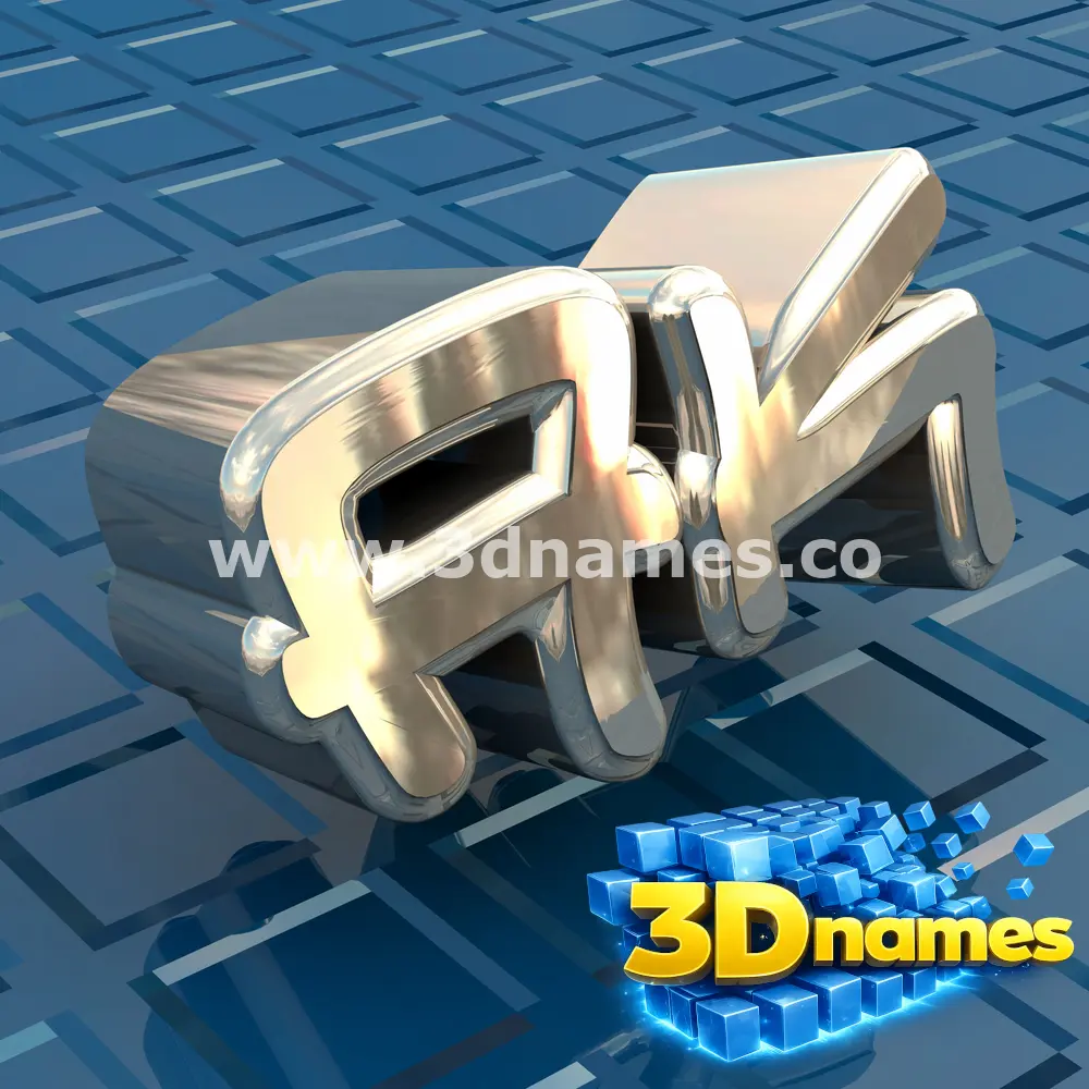ak in Blue Bling style - 3D name wallpaper