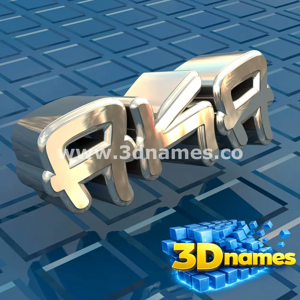 aka in Blue Bling style - 3D name wallpaper
