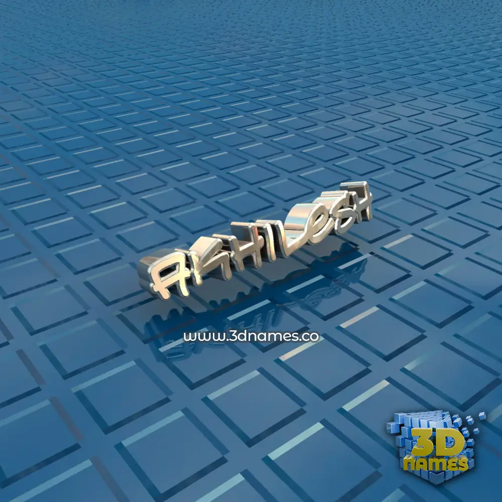 akhilesh in Blue Bling style - 3D name wallpaper