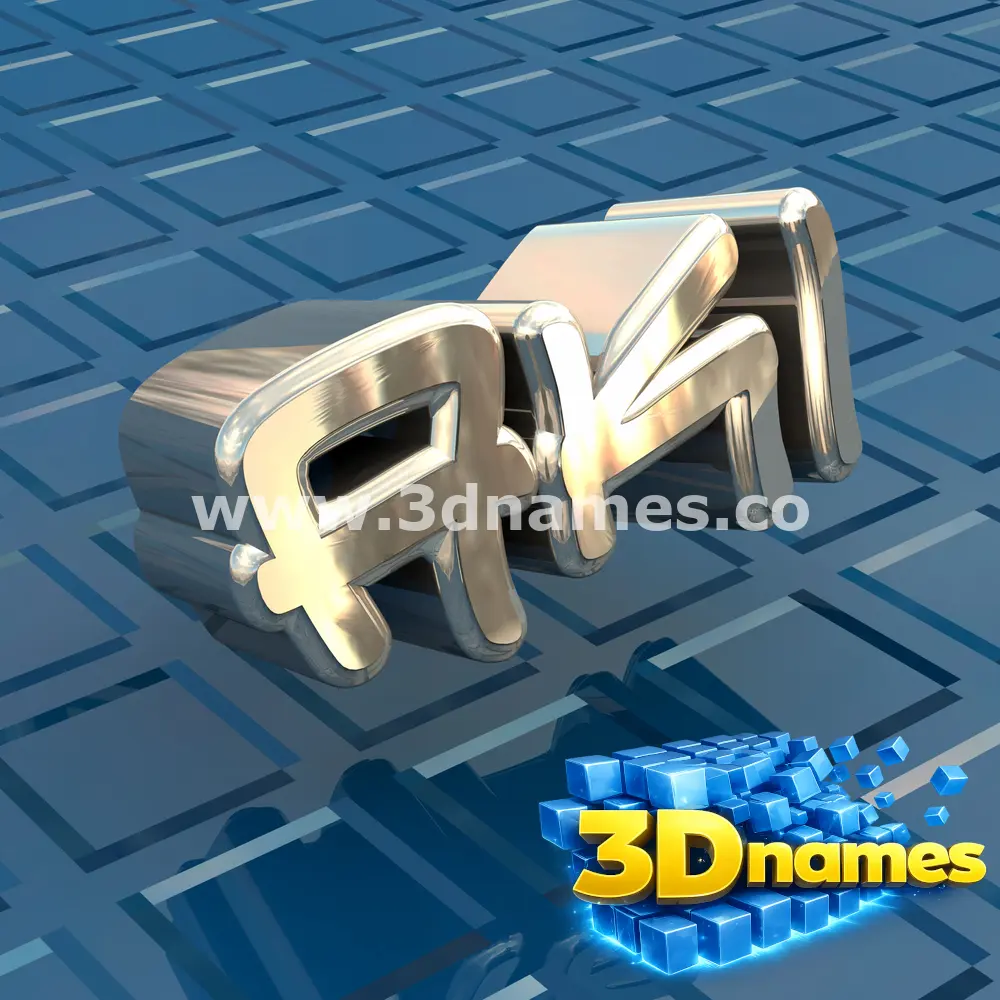 aki in Blue Bling style - 3D name wallpaper