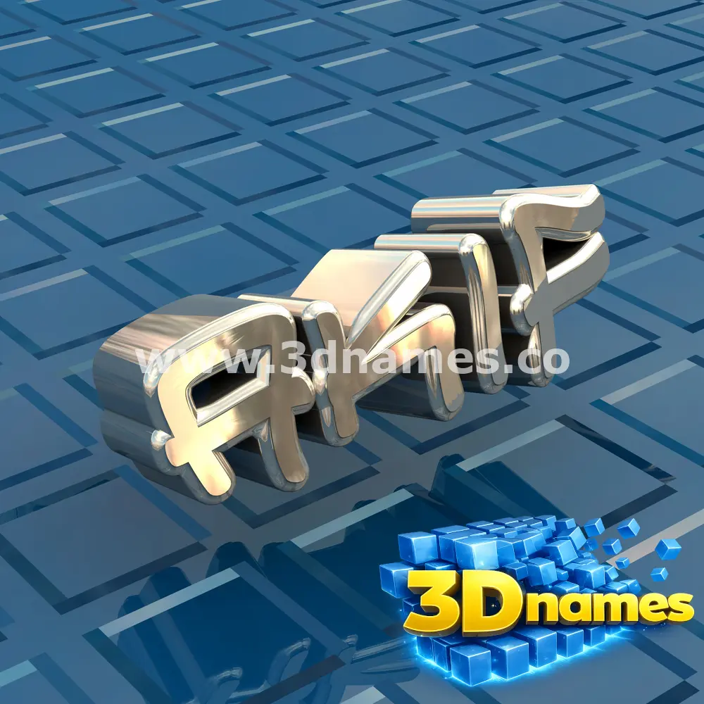 akif in Blue Bling style - 3D name wallpaper