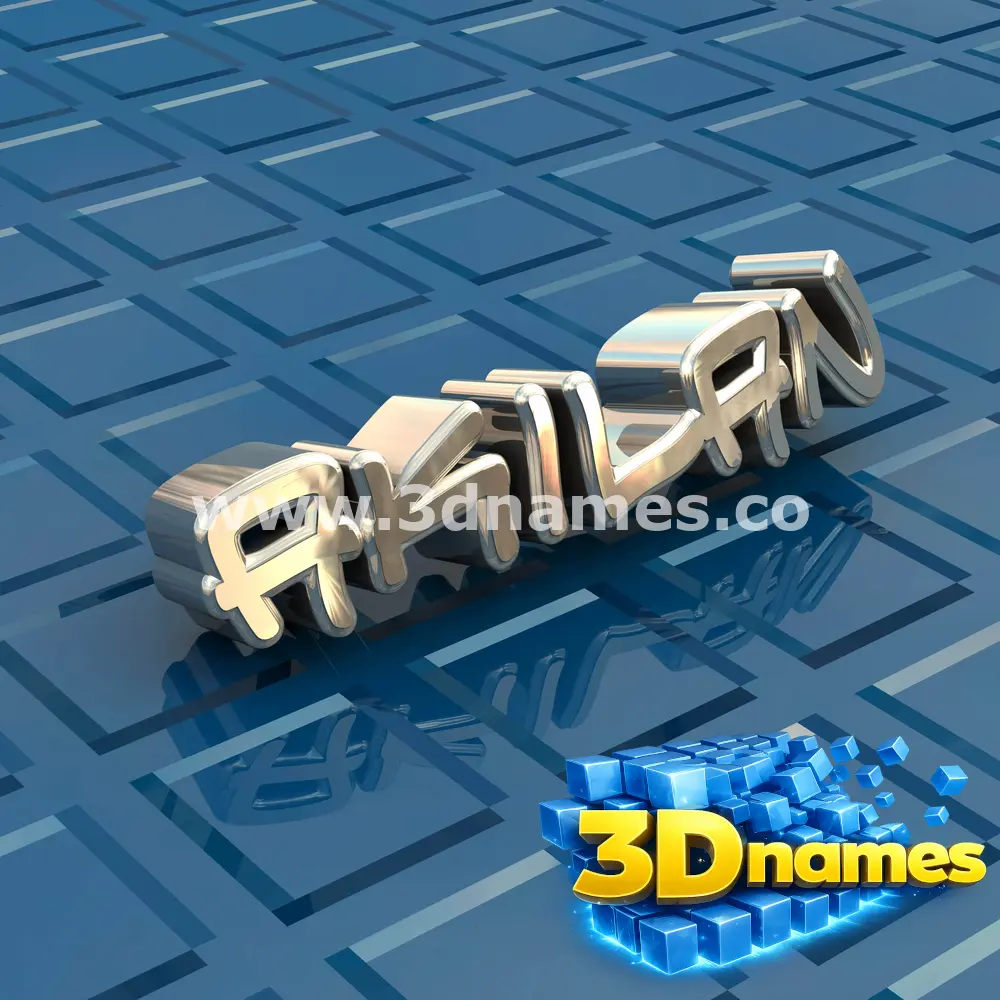 akilan in Blue Bling style - 3D name wallpaper
