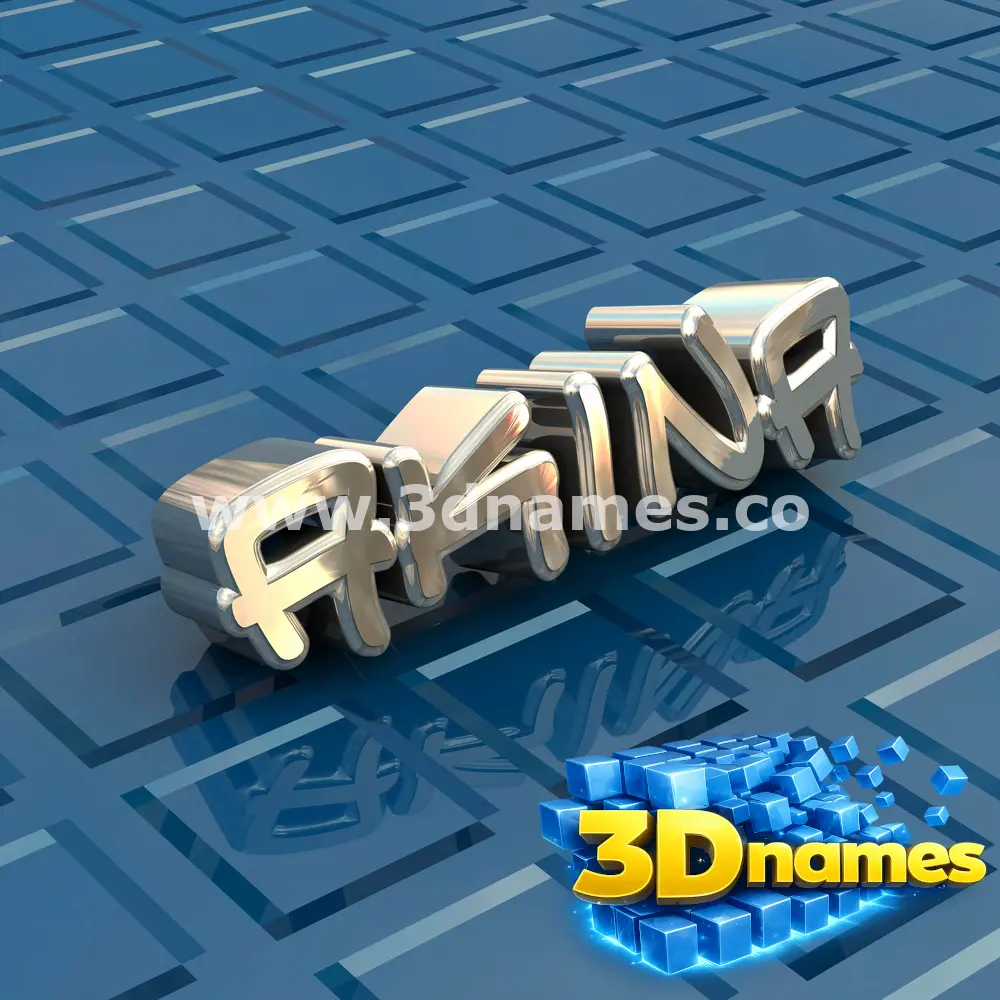 akina in Blue Bling style - 3D name wallpaper