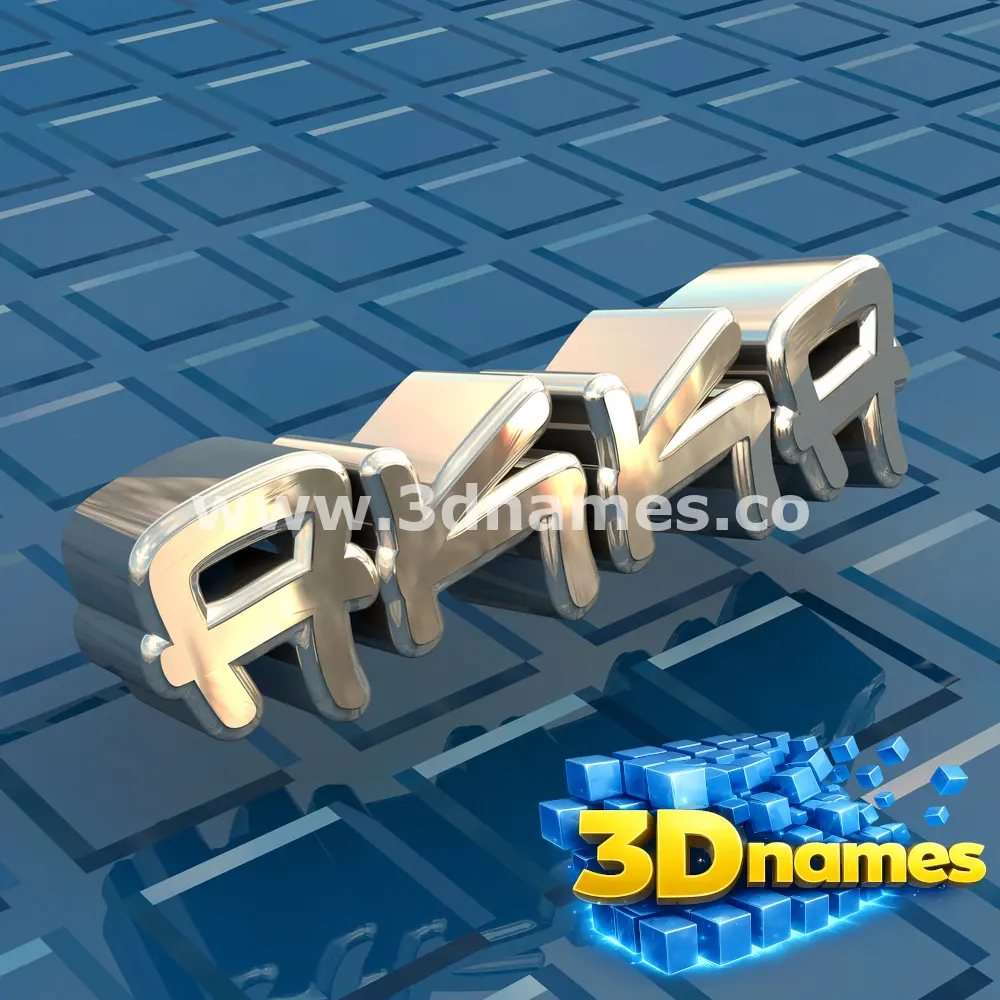 akka in Blue Bling style - 3D name wallpaper