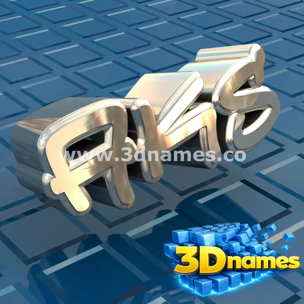 aks in Blue Bling style - 3D name wallpaper
