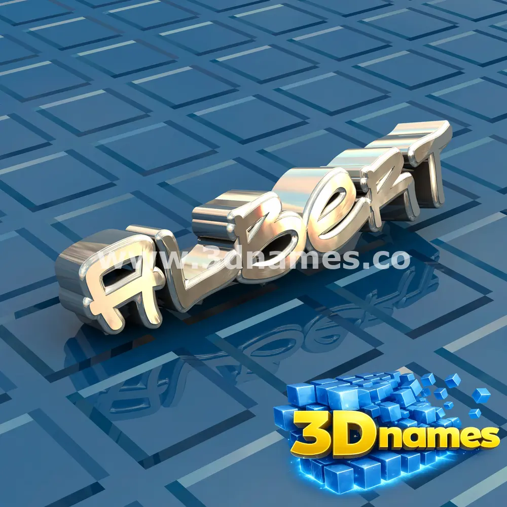 albert in Blue Bling style - 3D name wallpaper