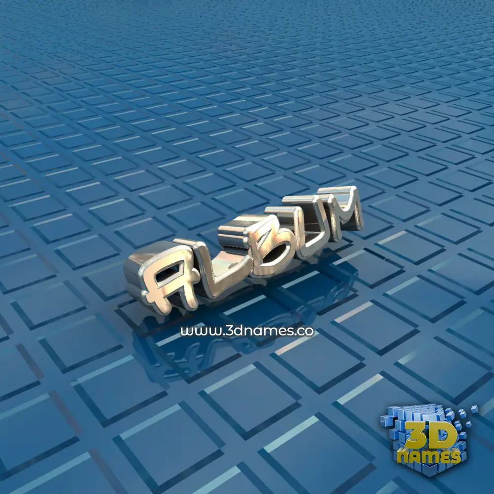 album in Blue Bling style - 3D name wallpaper