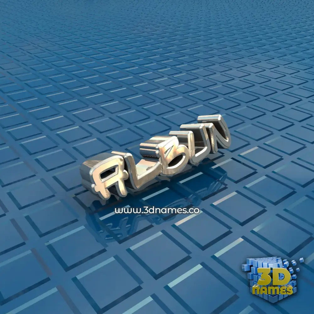 albun in Blue Bling style - 3D name wallpaper