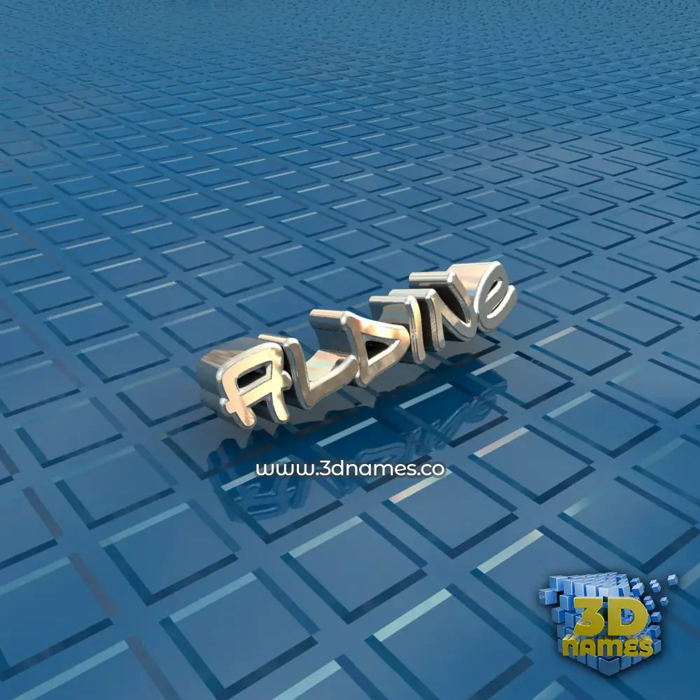 aldine in Blue Bling style - 3D name wallpaper