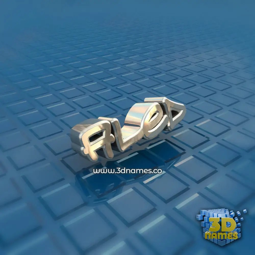 aled in Blue Bling style - 3D name wallpaper