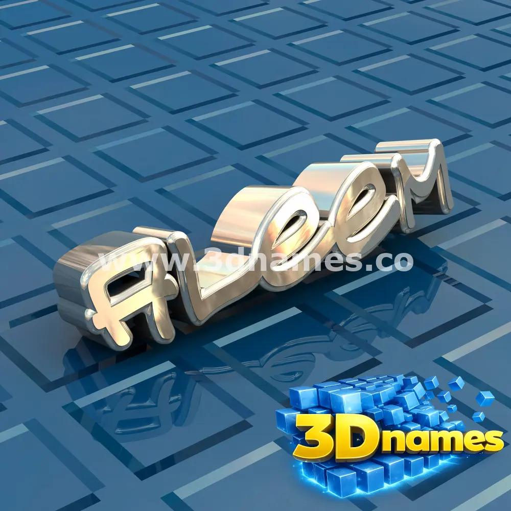 aleem in Blue Bling style - 3D name wallpaper