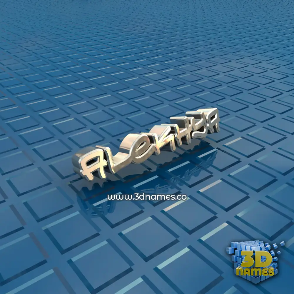 alekhya in Blue Bling style - 3D name wallpaper