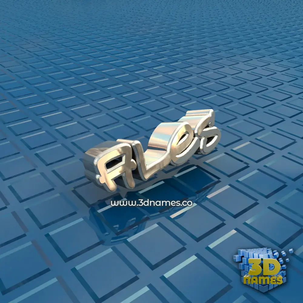 ales in Blue Bling style - 3D name wallpaper