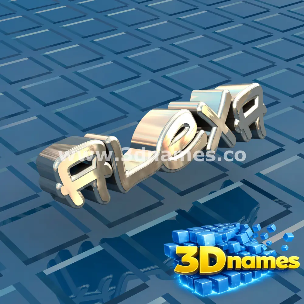 alexa in Blue Bling style - 3D name wallpaper