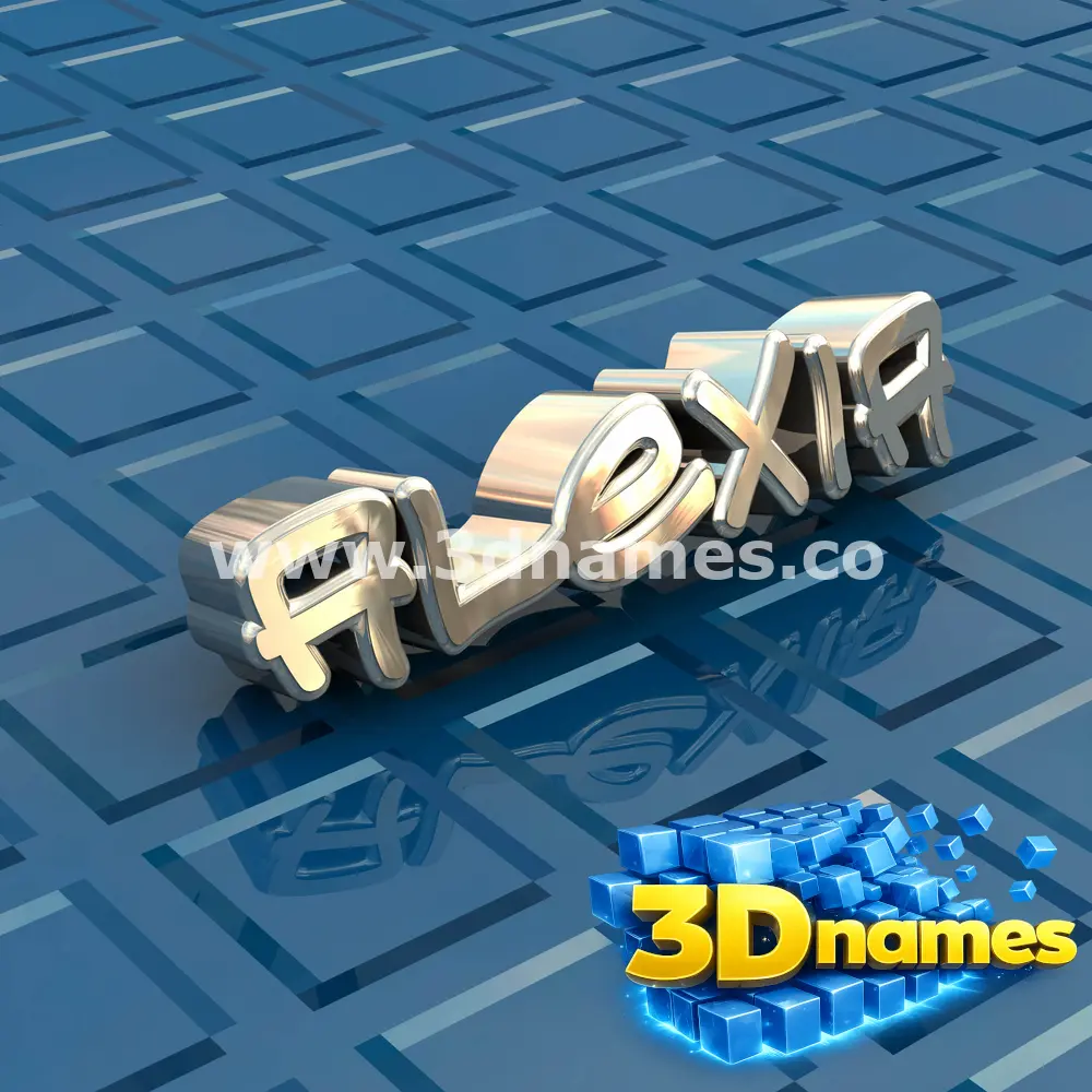 alexia in Blue Bling style - 3D name wallpaper