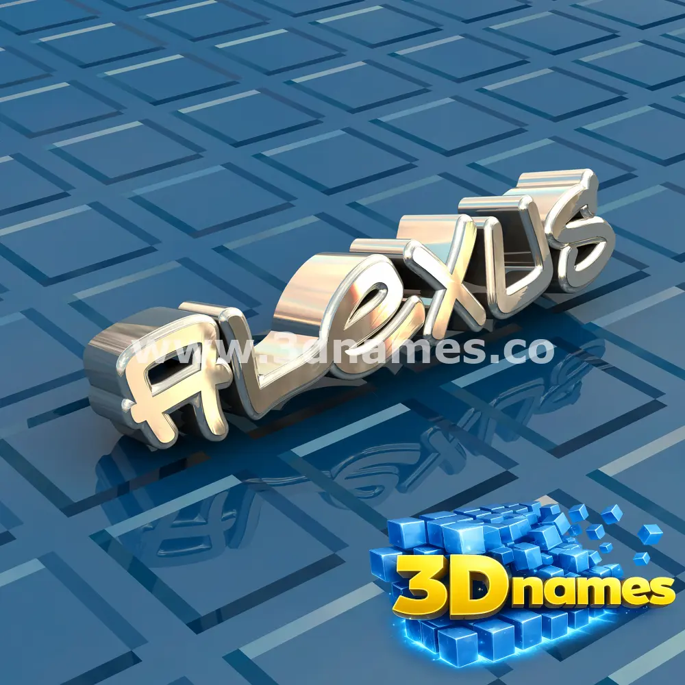 alexus in Blue Bling style - 3D name wallpaper