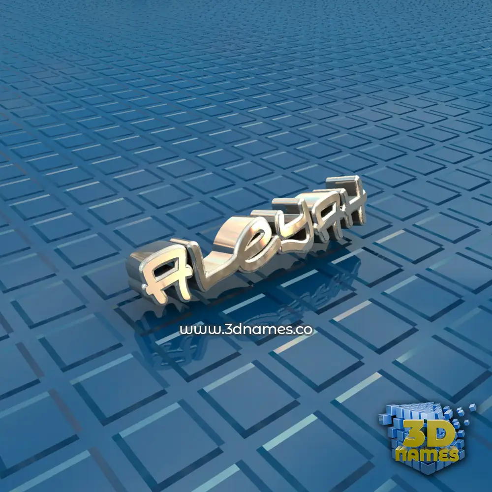 aleyah in Blue Bling style - 3D name wallpaper