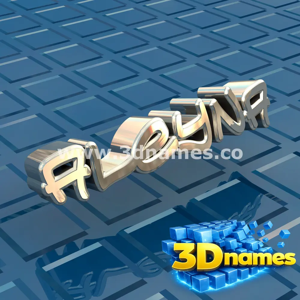 aleyna in Blue Bling style - 3D name wallpaper