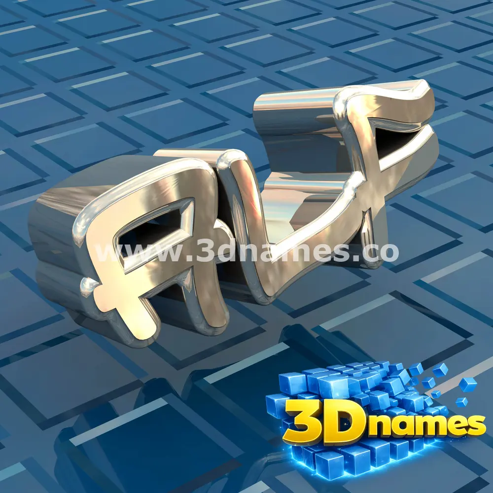 alf in Blue Bling style - 3D name wallpaper