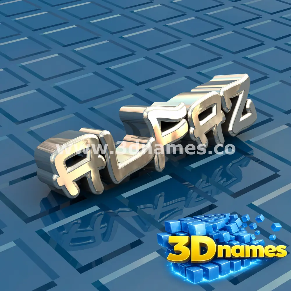 alfaz in Blue Bling style - 3D name wallpaper