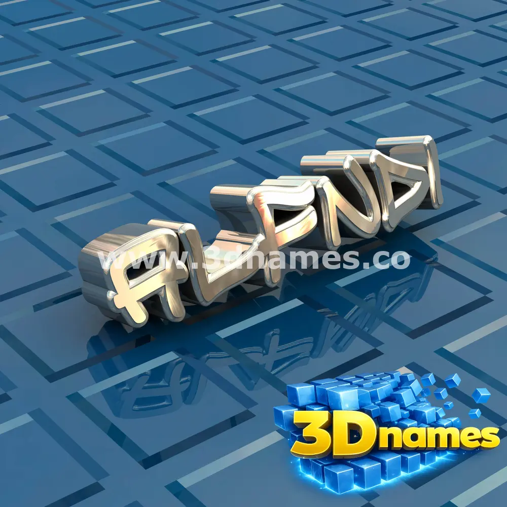 alfndi in Blue Bling style - 3D name wallpaper