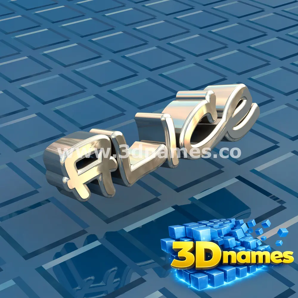 alice in Blue Bling style - 3D name wallpaper